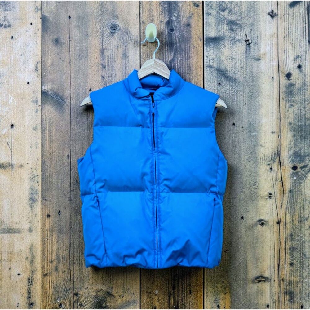 Banana Republic Y2K Blue Down Puffer Vest S